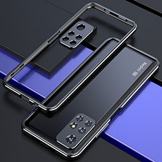 Funda Bumper Lujo Marco de Aluminio Carcasa S02 para Xiaomi Redmi Note 11T 5G Negro