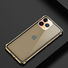 Funda Bumper Lujo Marco de Aluminio Carcasa T01 para Apple iPhone 11 Pro Max Oro