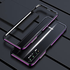 Funda Bumper Lujo Marco de Aluminio Carcasa T01 para Huawei Honor 20 Morado