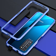 Funda Bumper Lujo Marco de Aluminio Carcasa T01 para Huawei Honor X10 5G Azul