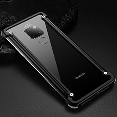 Funda Bumper Lujo Marco de Aluminio Carcasa T01 para Huawei Mate 20 X 5G Negro