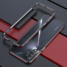 Funda Bumper Lujo Marco de Aluminio Carcasa T01 para Huawei Nova 5 Pro Rojo y Negro
