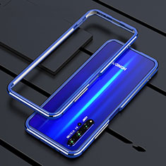 Funda Bumper Lujo Marco de Aluminio Carcasa T01 para Huawei Nova 5T Azul