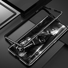 Funda Bumper Lujo Marco de Aluminio Carcasa T01 para Oppo Find X2 Negro