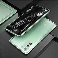 Funda Bumper Lujo Marco de Aluminio Carcasa T01 para Samsung Galaxy Note 20 5G Menta Verde