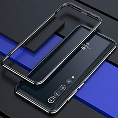 Funda Bumper Lujo Marco de Aluminio Carcasa T01 para Xiaomi Mi 10 Pro Azul y Negro