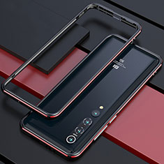 Funda Bumper Lujo Marco de Aluminio Carcasa T01 para Xiaomi Mi 10 Pro Rojo y Negro