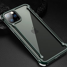 Funda Bumper Lujo Marco de Aluminio Carcasa T02 para Apple iPhone 11 Pro Max Verde