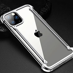 Funda Bumper Lujo Marco de Aluminio Carcasa T02 para Apple iPhone 11 Pro Plata