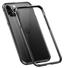 Funda Bumper Lujo Marco de Aluminio Carcasa T02 para Apple iPhone 12 Pro Max Negro