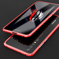 Funda Bumper Lujo Marco de Aluminio Carcasa T02 para Huawei P20 Pro Rojo