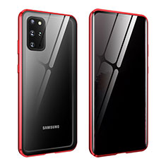 Funda Bumper Lujo Marco de Aluminio Espejo 360 Grados Carcasa LK2 para Samsung Galaxy S20 Plus 5G Rojo