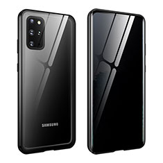 Funda Bumper Lujo Marco de Aluminio Espejo 360 Grados Carcasa LK2 para Samsung Galaxy S20 Plus Negro