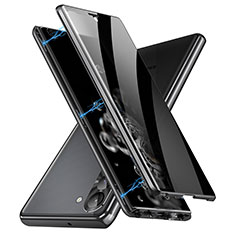 Funda Bumper Lujo Marco de Aluminio Espejo 360 Grados Carcasa LK2 para Samsung Galaxy S22 5G Negro