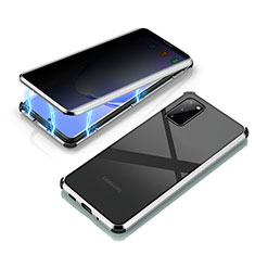 Funda Bumper Lujo Marco de Aluminio Espejo 360 Grados Carcasa LK3 para Samsung Galaxy S20 5G Plata