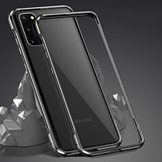 Funda Bumper Lujo Marco de Aluminio Espejo 360 Grados Carcasa LK4 para Samsung Galaxy S20 5G Negro