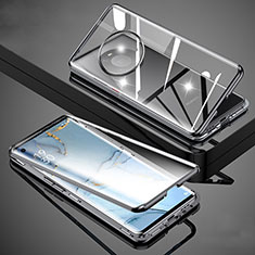 Funda Bumper Lujo Marco de Aluminio Espejo 360 Grados Carcasa M01 para Huawei Mate 40 Negro