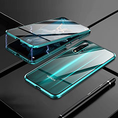 Funda Bumper Lujo Marco de Aluminio Espejo 360 Grados Carcasa M01 para Huawei Nova 5T Verde