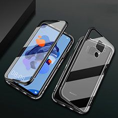 Funda Bumper Lujo Marco de Aluminio Espejo 360 Grados Carcasa M01 para Huawei Nova 5z Negro