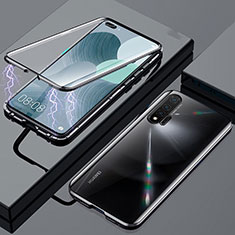 Funda Bumper Lujo Marco de Aluminio Espejo 360 Grados Carcasa M01 para Huawei Nova 6 Negro