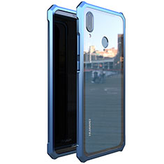 Funda Bumper Lujo Marco de Aluminio Espejo 360 Grados Carcasa M01 para Huawei P20 Lite Azul