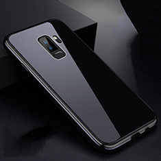 Funda Bumper Lujo Marco de Aluminio Espejo 360 Grados Carcasa M01 para Samsung Galaxy S9 Plus Negro