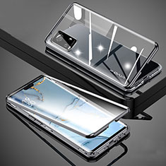 Funda Bumper Lujo Marco de Aluminio Espejo 360 Grados Carcasa M01 para Vivo V20 Pro 5G Negro