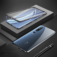 Funda Bumper Lujo Marco de Aluminio Espejo 360 Grados Carcasa M01 para Xiaomi Mi 10 Pro Negro