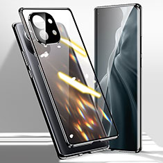Funda Bumper Lujo Marco de Aluminio Espejo 360 Grados Carcasa M01 para Xiaomi Mi 11 5G Negro