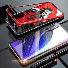 Funda Bumper Lujo Marco de Aluminio Espejo 360 Grados Carcasa M01 para Xiaomi Mi 9 Lite Rojo