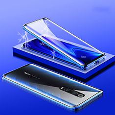 Funda Bumper Lujo Marco de Aluminio Espejo 360 Grados Carcasa M01 para Xiaomi Mi 9T Azul