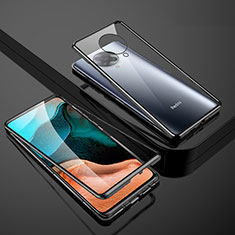 Funda Bumper Lujo Marco de Aluminio Espejo 360 Grados Carcasa M01 para Xiaomi Poco F2 Pro Negro