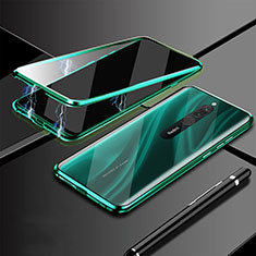 Funda Bumper Lujo Marco de Aluminio Espejo 360 Grados Carcasa M01 para Xiaomi Redmi 8 Verde