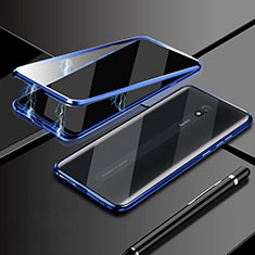 Funda Bumper Lujo Marco de Aluminio Espejo 360 Grados Carcasa M01 para Xiaomi Redmi 8A Azul