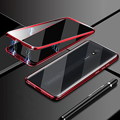 Funda Bumper Lujo Marco de Aluminio Espejo 360 Grados Carcasa M01 para Xiaomi Redmi 8A Rojo