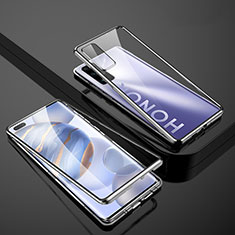 Funda Bumper Lujo Marco de Aluminio Espejo 360 Grados Carcasa M02 para Huawei Honor 30 Pro+ Plus Plata