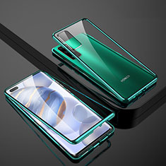 Funda Bumper Lujo Marco de Aluminio Espejo 360 Grados Carcasa M02 para Huawei Honor 30 Pro+ Plus Verde