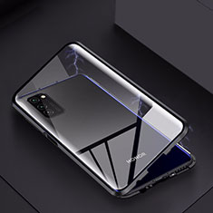 Funda Bumper Lujo Marco de Aluminio Espejo 360 Grados Carcasa M02 para Huawei Honor View 30 Pro 5G Negro