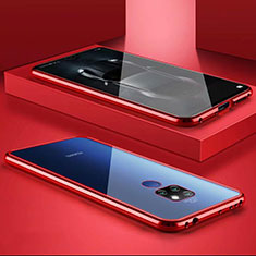 Funda Bumper Lujo Marco de Aluminio Espejo 360 Grados Carcasa M02 para Huawei Nova 5i Pro Rojo