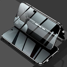 Funda Bumper Lujo Marco de Aluminio Espejo 360 Grados Carcasa M02 para Samsung Galaxy S21 FE 5G Negro