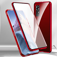 Funda Bumper Lujo Marco de Aluminio Espejo 360 Grados Carcasa M02 para Xiaomi Mi 12 Pro 5G Rojo