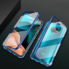 Funda Bumper Lujo Marco de Aluminio Espejo 360 Grados Carcasa M02 para Xiaomi Redmi K30 Pro 5G Azul