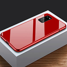 Funda Bumper Lujo Marco de Aluminio Espejo 360 Grados Carcasa M03 para Huawei Honor V30 Pro 5G Rojo