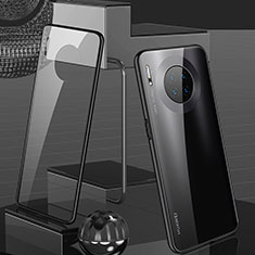 Funda Bumper Lujo Marco de Aluminio Espejo 360 Grados Carcasa M03 para Huawei Mate 30 Negro