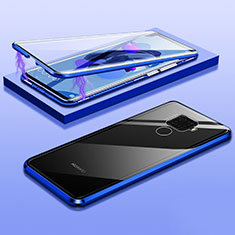 Funda Bumper Lujo Marco de Aluminio Espejo 360 Grados Carcasa M03 para Huawei Nova 5i Pro Azul