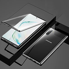Funda Bumper Lujo Marco de Aluminio Espejo 360 Grados Carcasa M03 para Samsung Galaxy Note 10 5G Negro