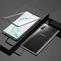 Funda Bumper Lujo Marco de Aluminio Espejo 360 Grados Carcasa M03 para Samsung Galaxy Note 10 Plus 5G Negro