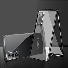 Funda Bumper Lujo Marco de Aluminio Espejo 360 Grados Carcasa M03 para Samsung Galaxy S22 5G Negro
