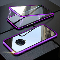 Funda Bumper Lujo Marco de Aluminio Espejo 360 Grados Carcasa M03 para Vivo Nex 3 Morado