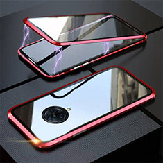Funda Bumper Lujo Marco de Aluminio Espejo 360 Grados Carcasa M03 para Vivo Nex 3 Rojo